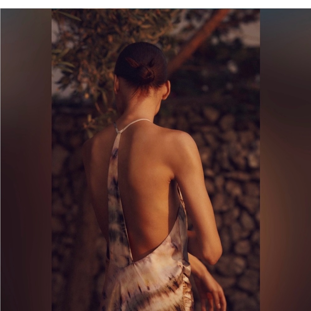 Elegant Zara Tie-dye Backless Dress